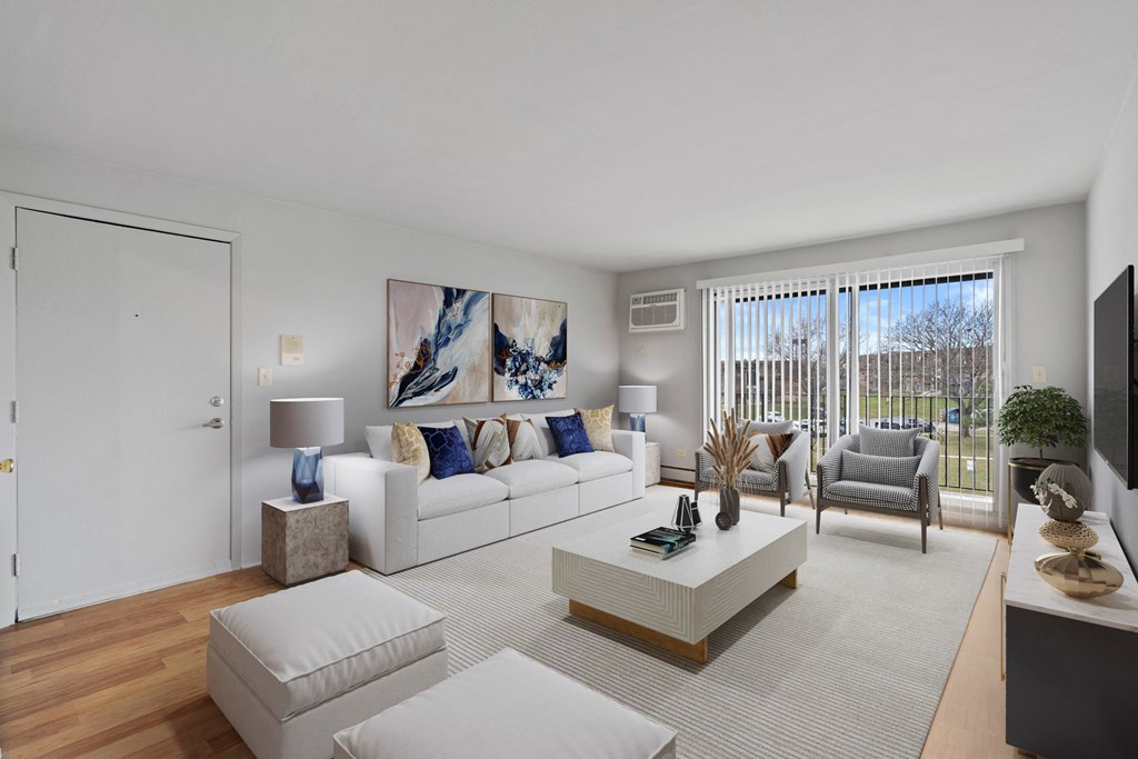Spacious Living Room at Hanover Park Blu Apartments, Hanover Park, Illinois
