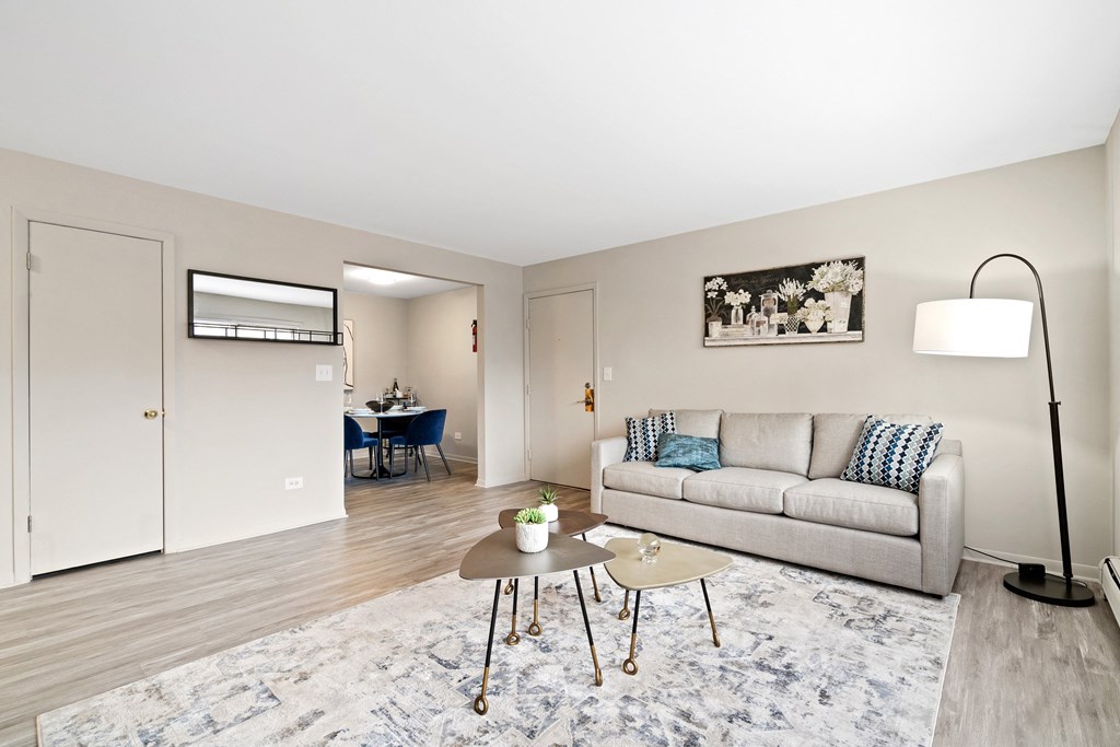Living Room at Hanover Park Blu Apartments, Illinois