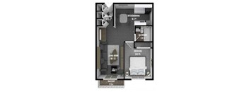 the floor plan of studio apartment