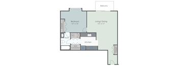 a floor plan of a two bedroom apartment