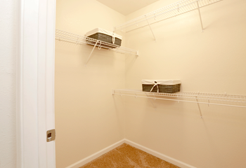 a spacious walk in closet in the second bedroom