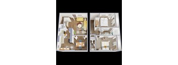 2B  TH Floor Plan at La Bella Apartments, Fort Worth, TX