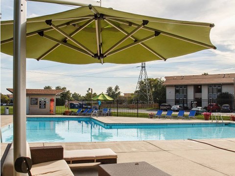 the swimming pool at our apartments