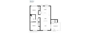 A black and white image of a floor plan for a property named Ridge View A2.