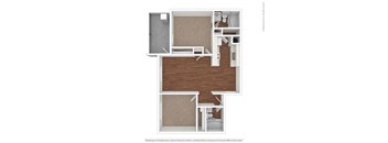 2 Bedroom Floor Plan at Clayton Creek Apartments, Concord, CA