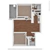 2 bedroom floor plan 3D 2 bedroom floor plan, Clayton Creek Apartments, California