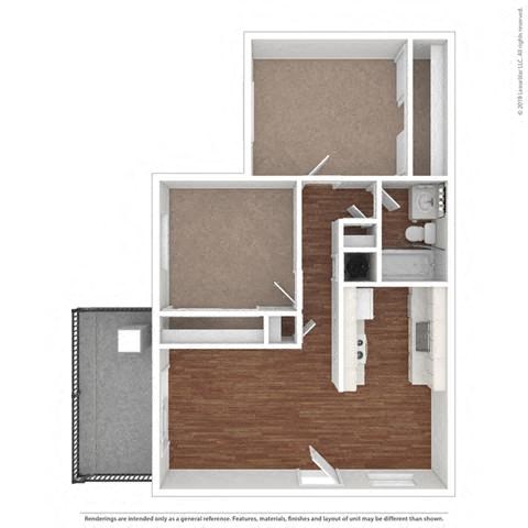 Floor Layout at Clayton Creek Apartments, California