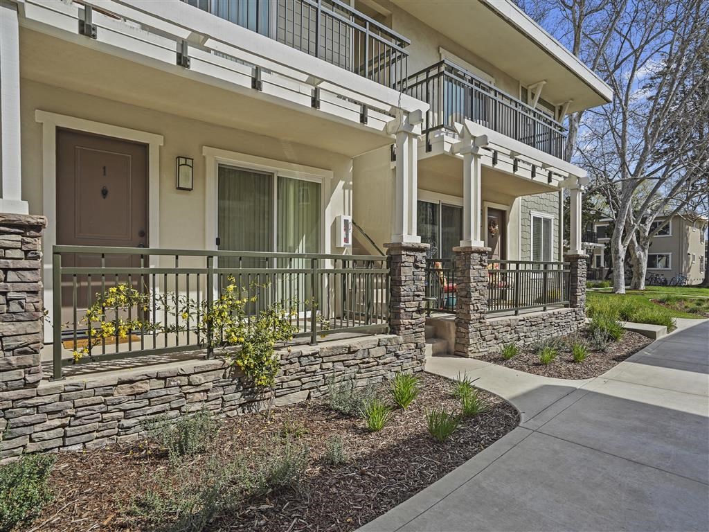 Apartment entrance at Parkside Apartments, Davis