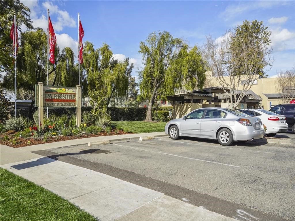 parking at Parkside Apartments, Davis, CA