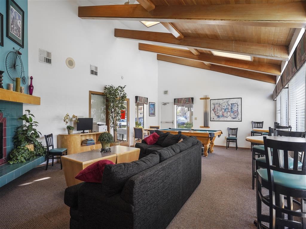 Clubhouse Couch at Parkside Apartments, Davis