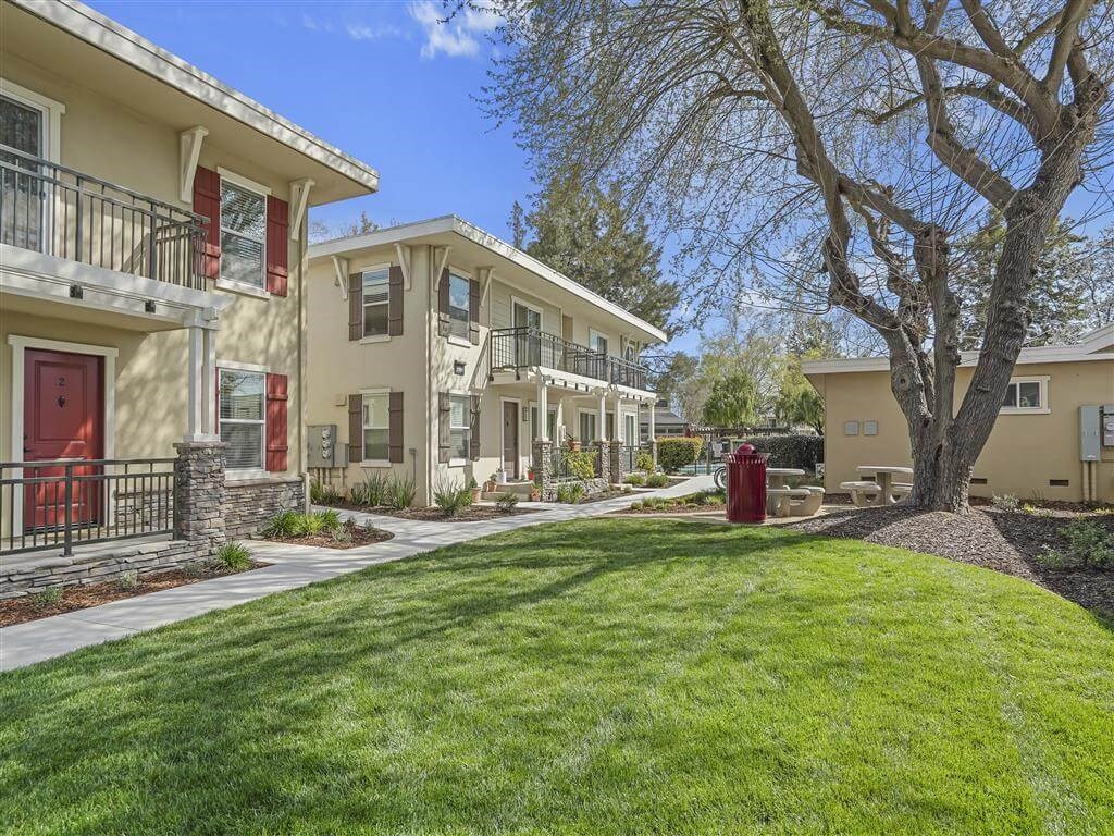 verdant grass at Parkside Apartments, Davis