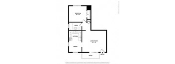 1 bedroom Floor Plan at Parkside Apartments, Davis, CA