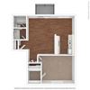 1 bedroom 3d 1 bedroom floor plan, Fairmont Apartments, Pacifica, California