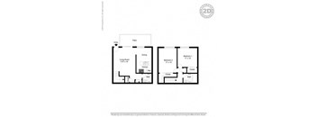 2 bed layout at Fairmont Apartments, Pacifica, CA