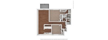2 bed layout at Fairmont Apartments, California, 94044