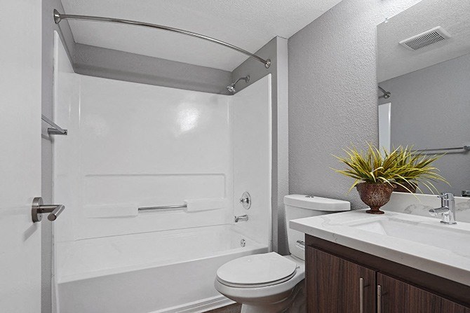 Bathroom at  Clayton Creek Apartments in Concord, CA