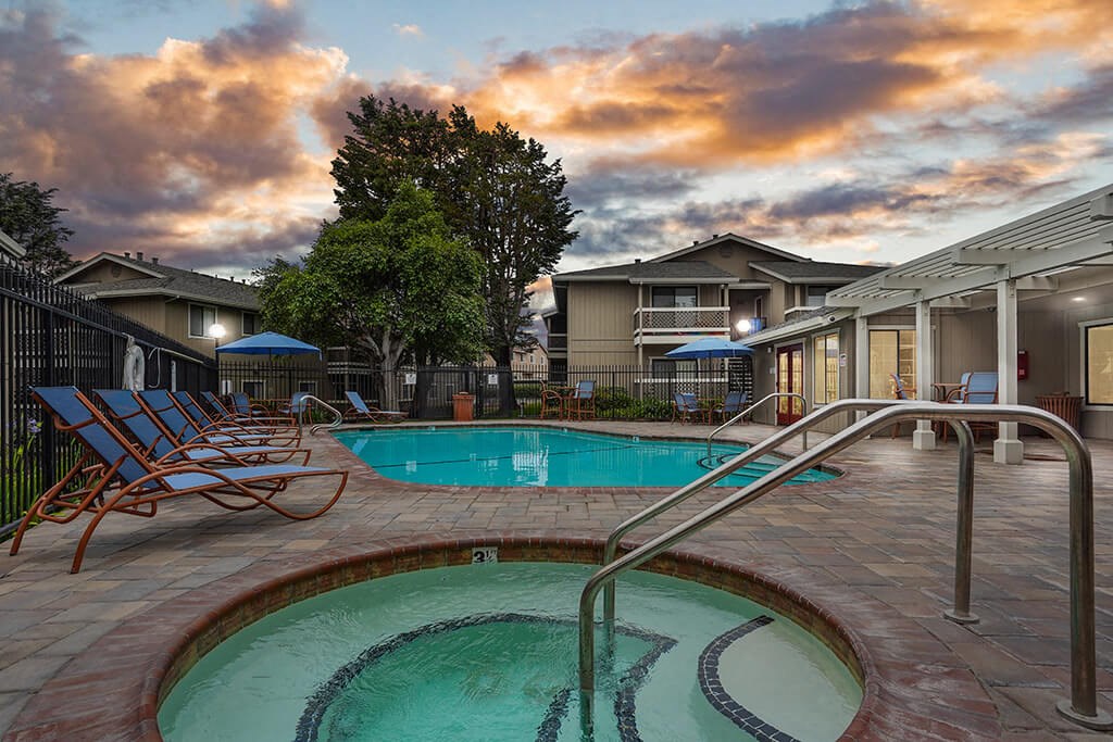 Pool at Sunset at Cypress Landing, Salinas, CA, 93907