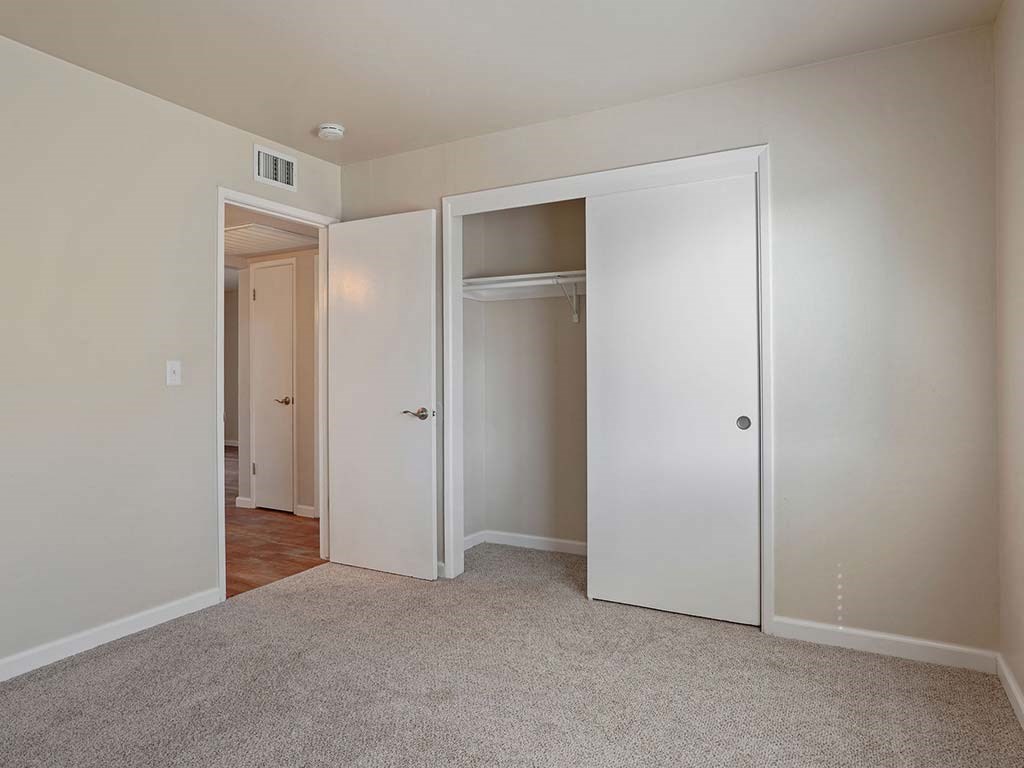 Closet View at Parkside Apartments, Davis