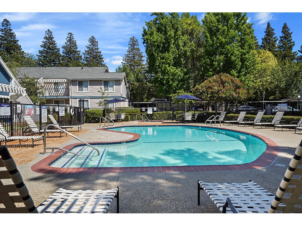 Glimmering pool at Clayton Creek Apartments, Concord, CA, 94521