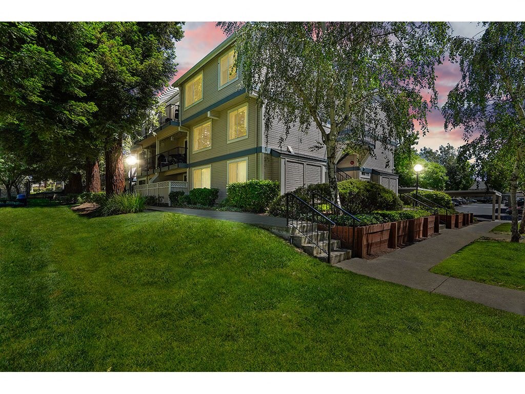 Dusk View Of Property at Clayton Creek Apartments, Concord, 94521
