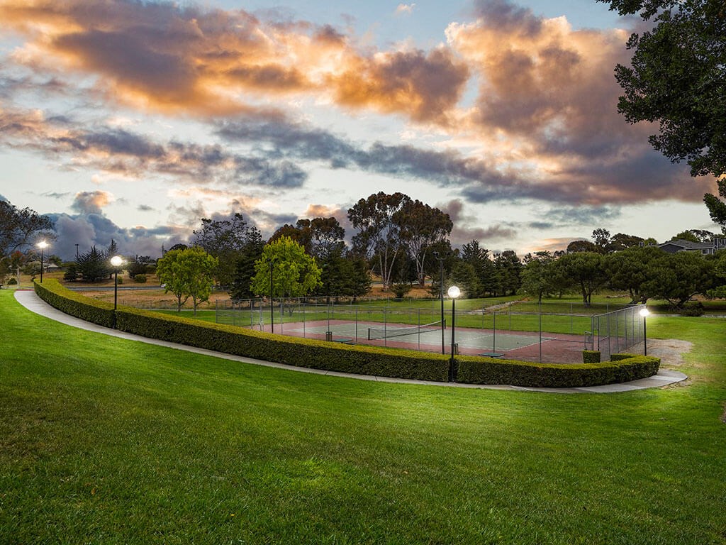 Sunset at Tennis Courts at Cypress Landing, Salinas