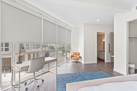 Bedroom With Work Desk at Paperbox Lofts, Salt Lake City