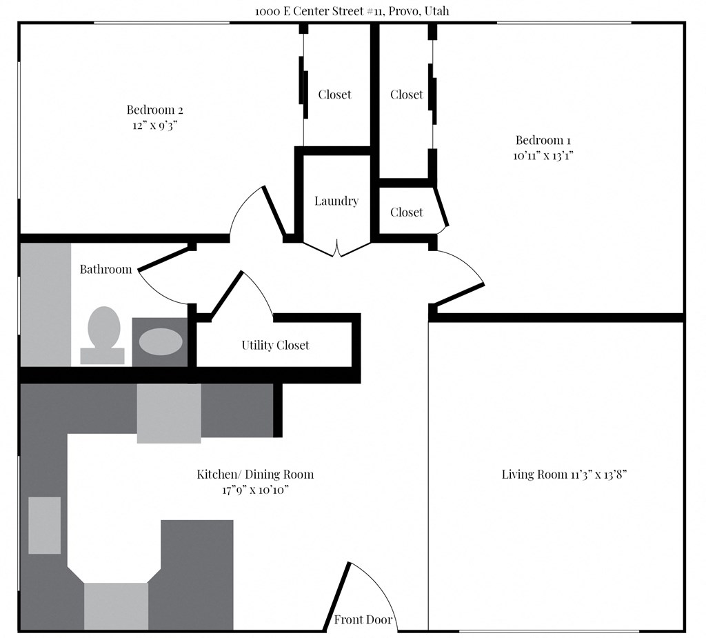 a drawing of a block diagram of a house with an open floor plan with an