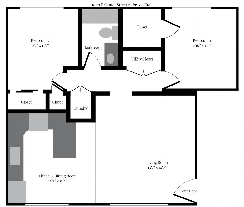 a drawing of a block diagram of a house showing the floorplan of the house