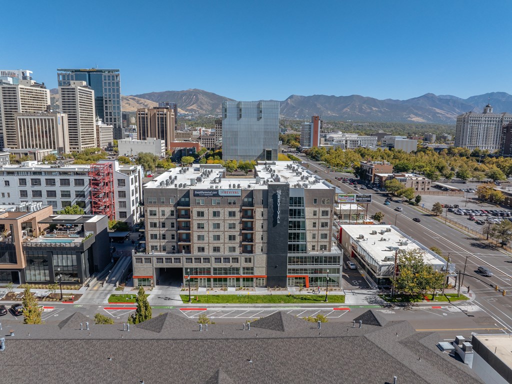 a view of the city from the top of a building at The Revival, Salt Lake City