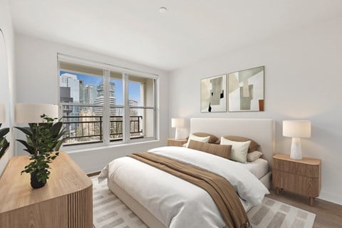 Bedroom at AVIA on Pike Street, Seattle, WA