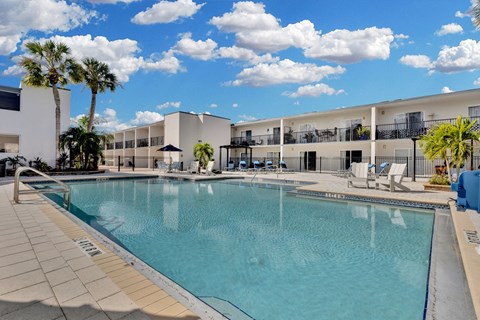Swimming Pool Area at Avia Apartments at Reedy Creek, Kissimmee