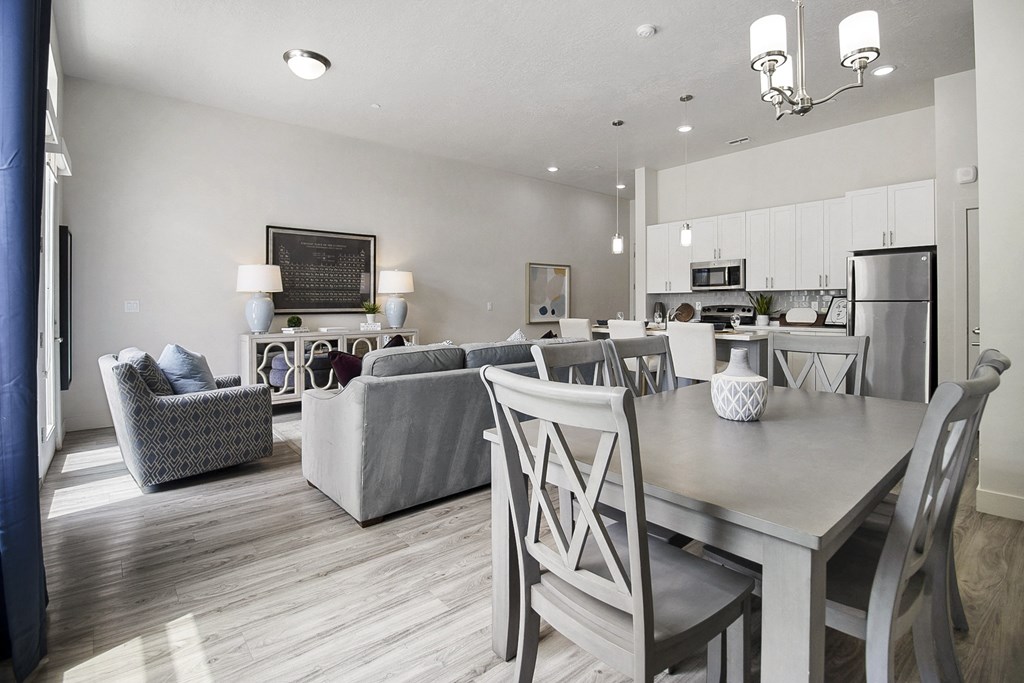 our apartments offer a living room with a dining area and a kitchen at 200 City View, Utah, 84601