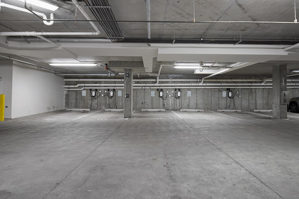 the interior of a parking garage at 200 City View, Provo, Utah