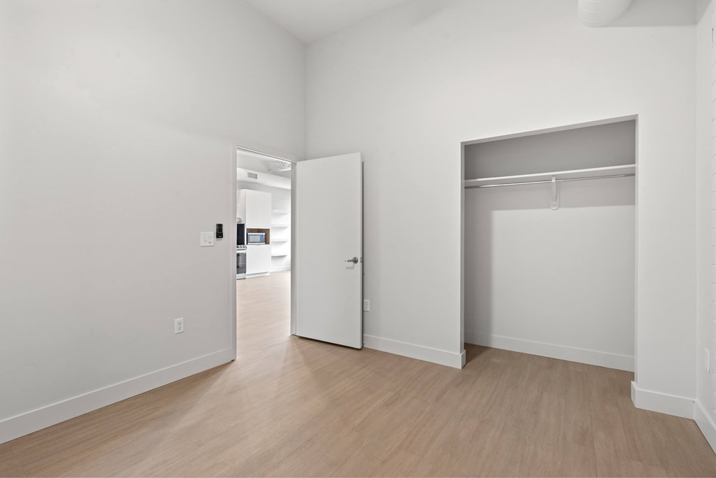 A white room with a door and a window. at Brickside Heights, Utah, 84106