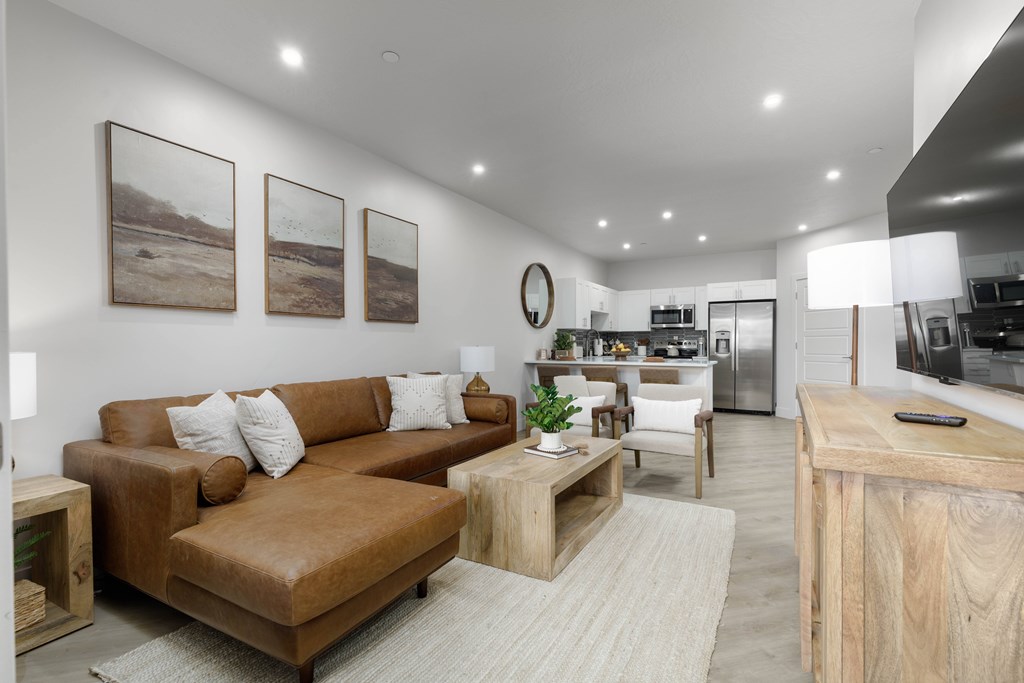 Living Area With Kitchen at The Vue At Desert Color, Utah