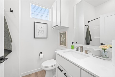 White Bathroom at Alante Homes at Spring Run, Caldwell, ID