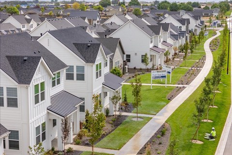 Drone View at Alante Homes at Spring Run, Caldwell, Idaho