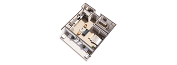 A Studio 3 floorplan  at Paperbox Lofts, Salt Lake City, UT