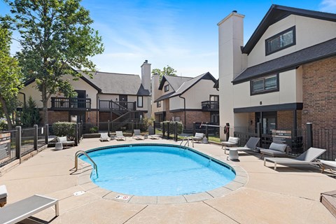 Swimming Pool Area at AVIA Apartments at 110th Street, Kansas