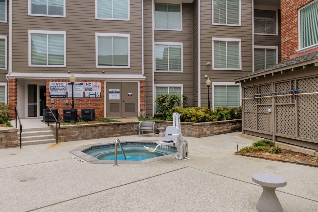 our apartments have a small pool in front of our building