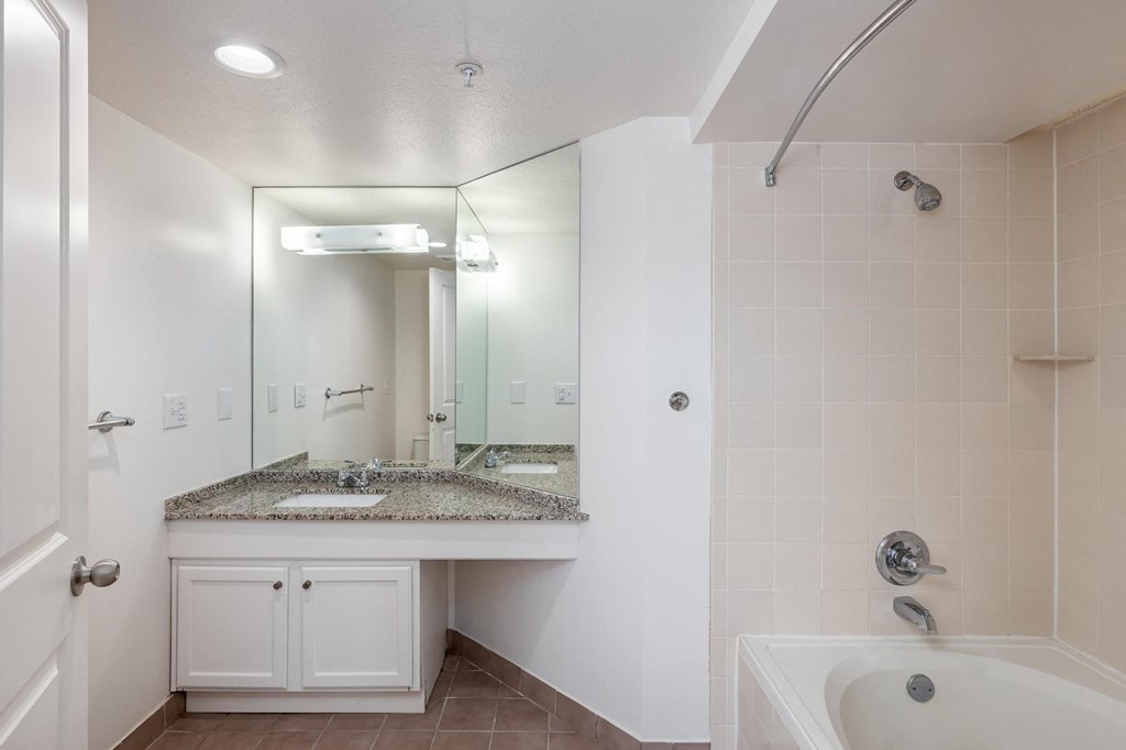 a bathroom with a sink and a bathtub