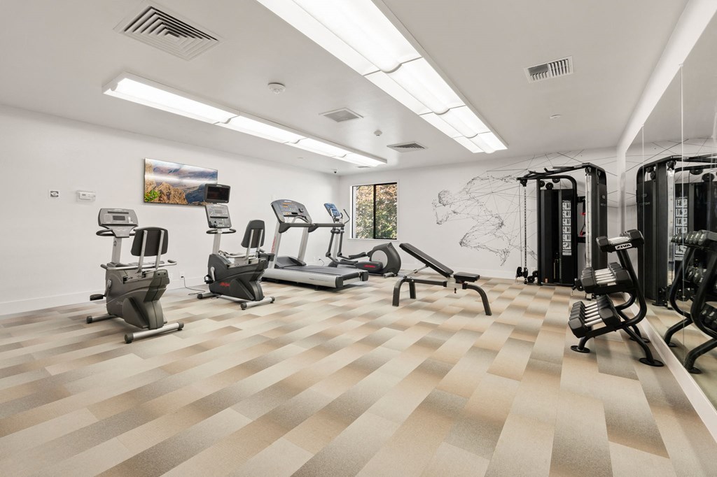 the gym the gym at AVIA Lofts on Parkway Apartments, Vancouver