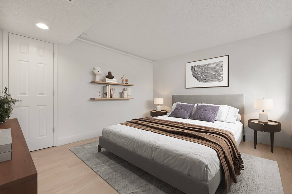 Bedroom Interior at AVIA Lofts on Parkway, Washington