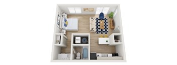 a floor plan of a 1 bedroom apartment at princeton court apartments in dallas, tx