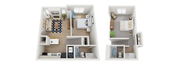 a floor plan of a 1 bedroom apartment at the crossings in indianapolis