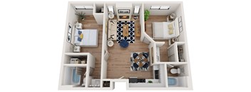 a floor plan of a 1 bedroom apartment at the crossings at white marsh