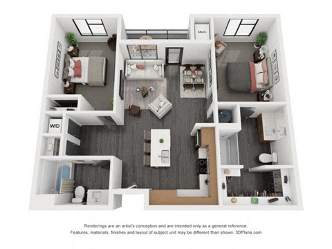 2 Bedroom 2 Bathroom at The Flats at Riverwoods, Utah, 84604