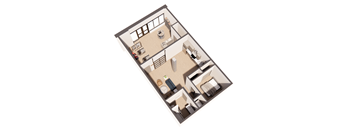 B Livework 1 floorplan at Paperbox Lofts, Salt Lake City, UT, 84101