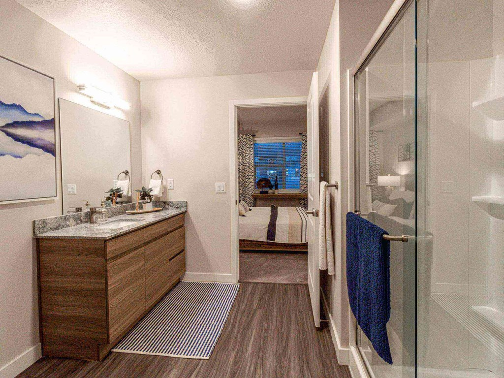 Bathroom at The Flats at Riverwoods, Provo, UT