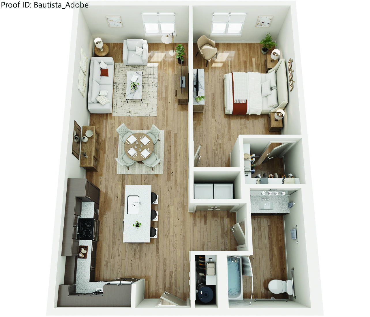 Adobe B Floor Plan at Bautista Apartments, Tucson, AZ